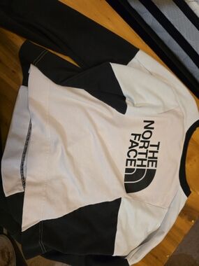 The North Face Black White And Light Pink Chop Sweat Shirt